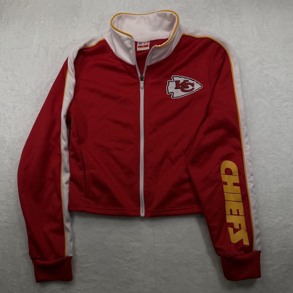 Kansas City Chiefs Jacket Womens Medium NFL Football Ultra Game Halftime Bomber
